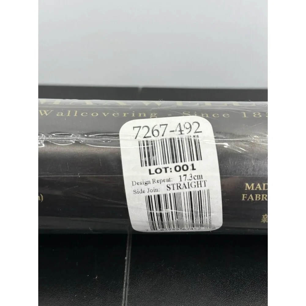 Vintage s.a. Maxwell co. 7267-492 32.8ft. Tropical Tree Stripped Wallpaper Roll